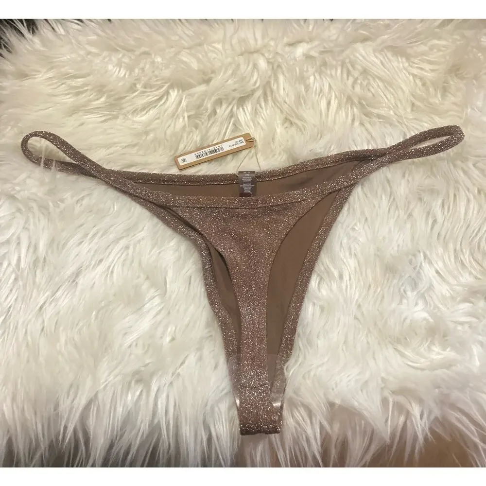 Skims size 3X bikini bottoms thong swim jasper glitter shimmer SW-THG-0112 NWT